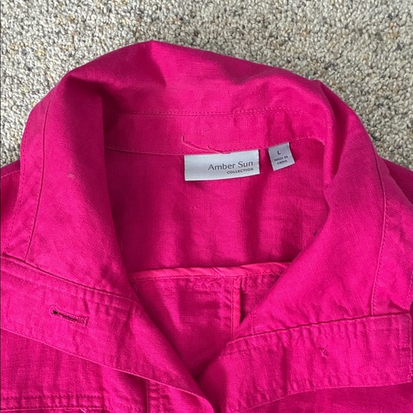 Bright Fuchsia Button-Front Jacket - Picture 2 of 5